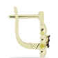 Goldplattierte Silberohrringe mit blauem Diamant