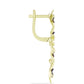 Goldplattierte Silberohrringe mit blauem Diamant