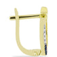 Goldplattierte Silberohrringe mit blauem Diamant und weißem Topas