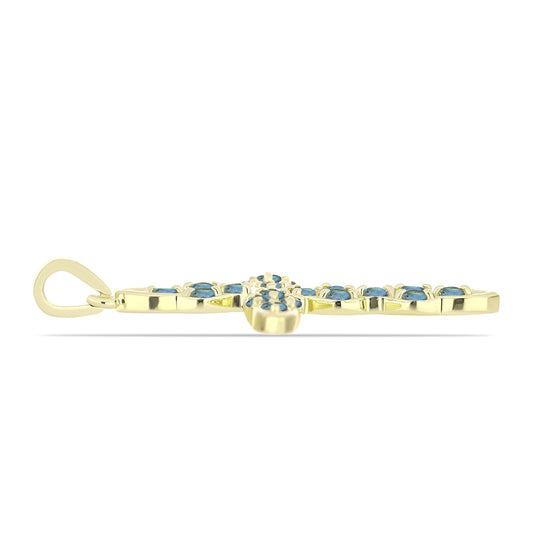 Goldplattierter Silberanhänger mit Labradorit