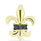 Goldplattierter Silberanhänger mit blauem Diamant