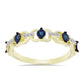 Goldplattierter Silberring mit blauem Diamant und weißem Topas