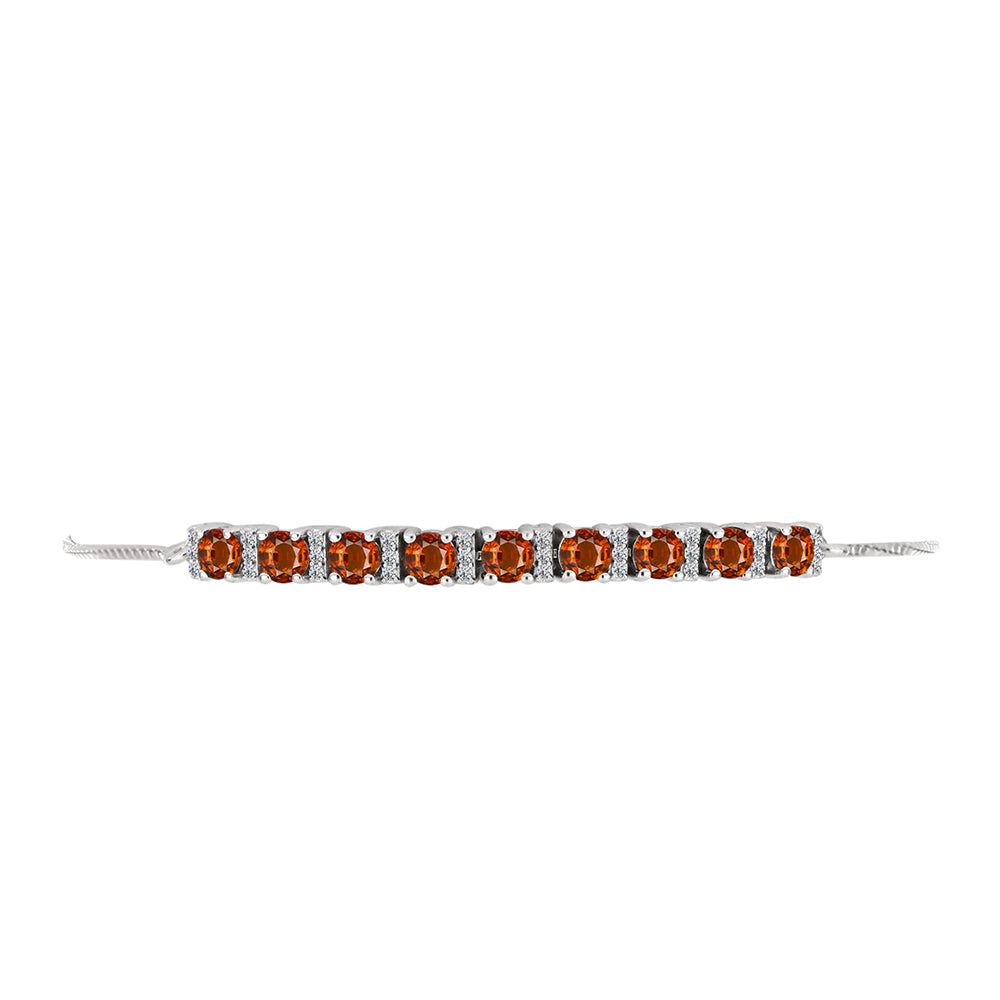 Silberarmband mit Citrin aus Madeira und weißem Topas 2 