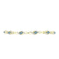 Goldplattiertes Silberarmband mit Labradorit und weißem Topas