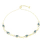 Goldplattiertes Silberarmband mit Labradorit und weißem Topas