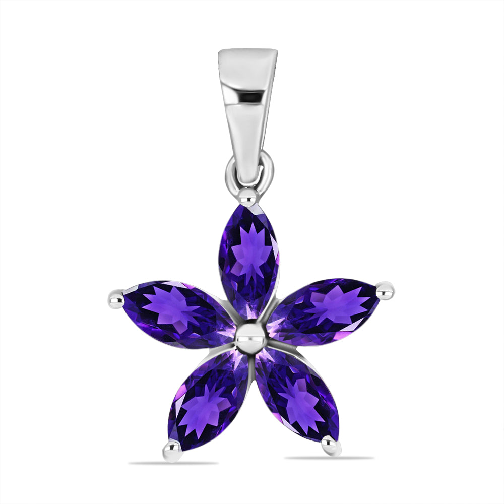 Silberanhänger mit marokkanischem Amethyst 1 