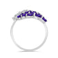 Silberring mit marokkanischem Amethyst und weißem Topas