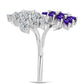 Silberring mit marokkanischem Amethyst und weißem Topas