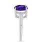 Silberring mit marokkanischem Amethyst und weißem Topas