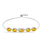 Silberarmband mit goldfarbenem Rio Zitrin und weißem Topas