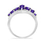 Silberring mit marokkanischem Amethyst und weißem Topas