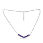 Silberhalskette mit marokkanischem Amethyst