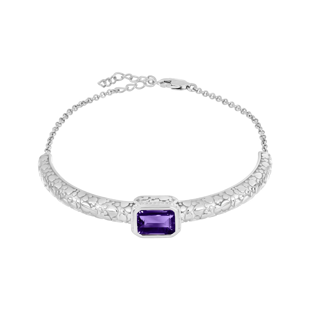 Silberarmband mit marokkanischem Amethyst