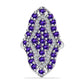 Silberring mit marokkanischem Amethyst und weißem Topas