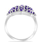 Silberring mit marokkanischem Amethyst und weißem Topas