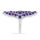 Silberring mit marokkanischem Amethyst und weißem Topas