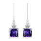 Silberohrringe mit marokkanischem Amethyst und weißem Topas