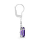 Silberohrringe mit marokkanischem Amethyst und weißem Topas