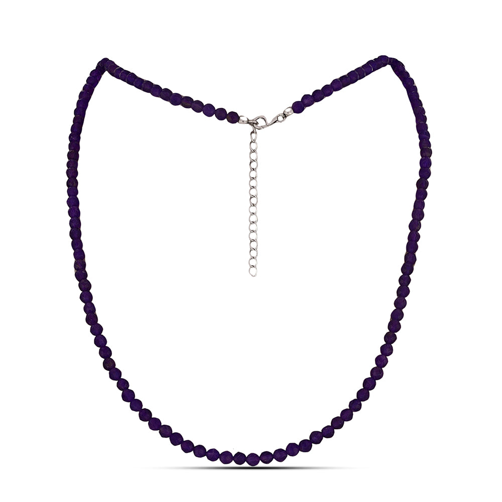 Silberhalskette mit marokkanischem Amethyst