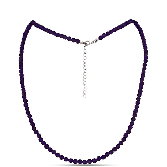 Silberhalskette mit marokkanischem Amethyst