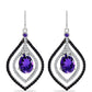 Silberohrringe mit marokkanischem Amethyst und weißem Topas