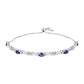 Silberarmband mit marokkanischem Amethyst und weißem Topas