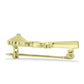 Goldplattierte Silberbrosche mit weißem Diamant