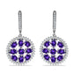 Silberohrringe mit marokkanischem Amethyst und weißem Topas