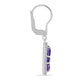 Silberohrringe mit marokkanischem Amethyst und weißem Topas
