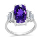 Silberring mit marokkanischem Amethyst und weißem Topas
