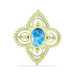 Goldplattierter Silberring mit Larimar