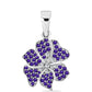 Silberanhänger mit marokkanischem Amethyst und weißem Topas