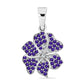 Silberanhänger mit marokkanischem Amethyst und weißem Topas