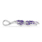 Silberanhänger mit marokkanischem Amethyst und weißem Topas