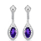 Silberohrringe mit marokkanischem Amethyst und weißem Topas