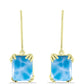 Goldplattierte Silberohrringe mit Larimar