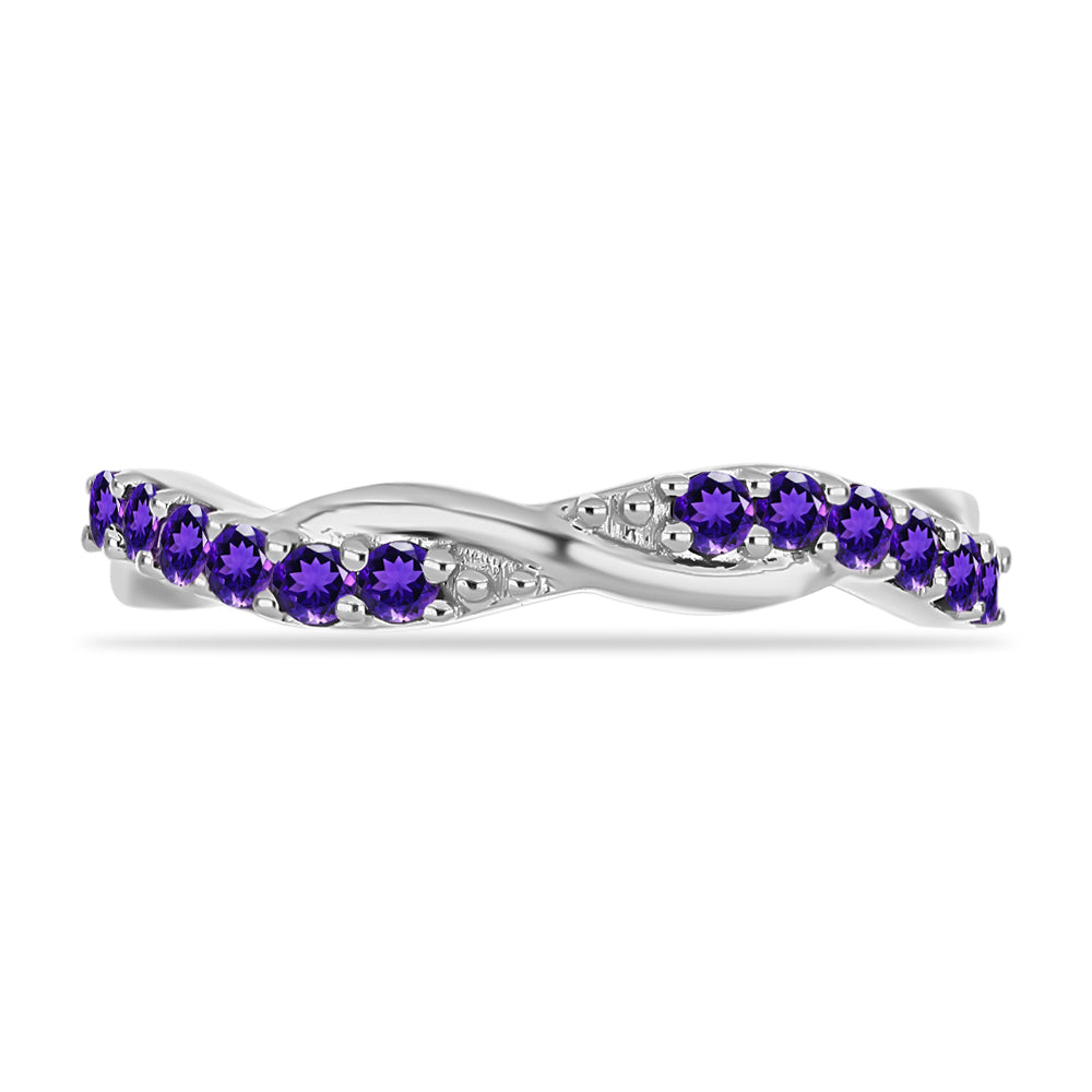 Silberring mit marokkanischem Amethyst 1 