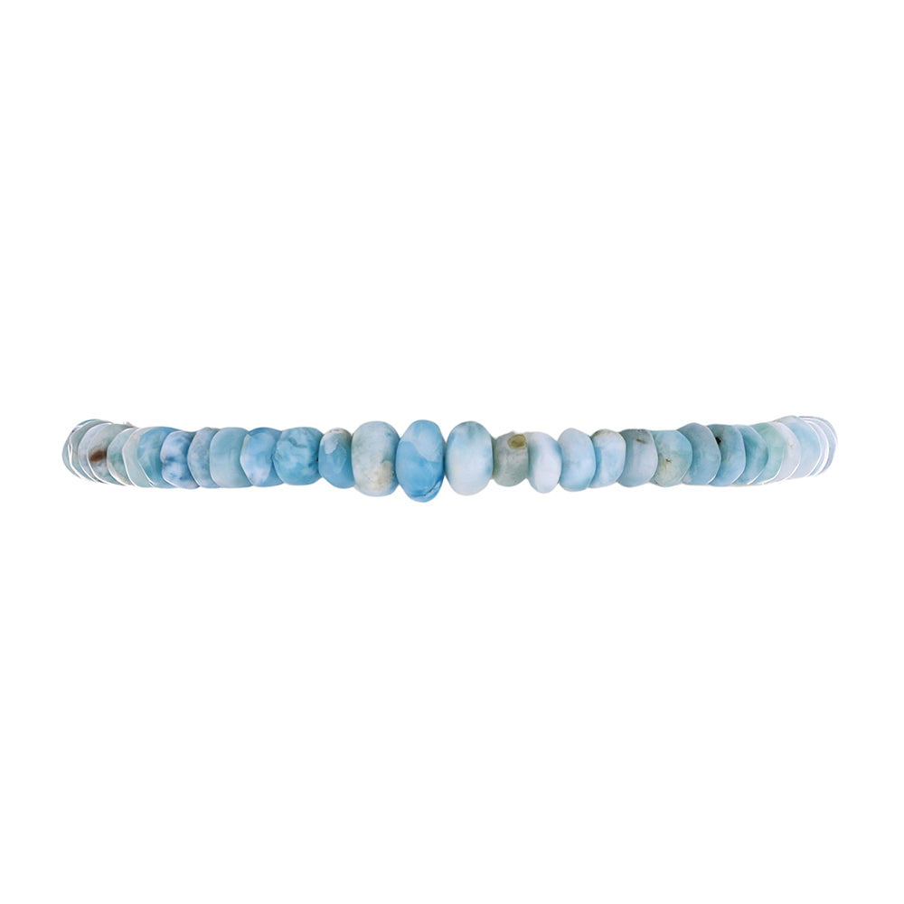 Goldplattiertes Silberarmband mit Larimar