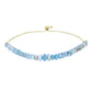 Goldplattiertes Silberarmband mit Larimar