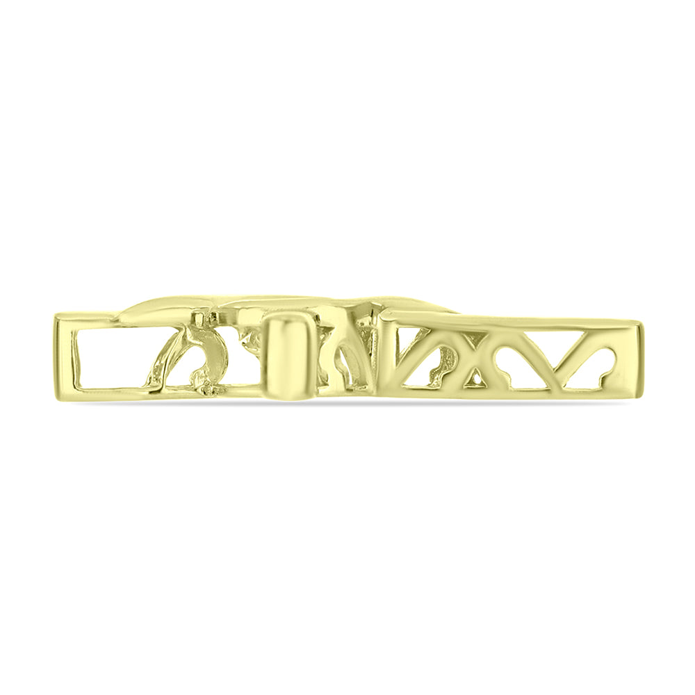 Goldplattierter Silberanhänger mit weißem Diamant 2 