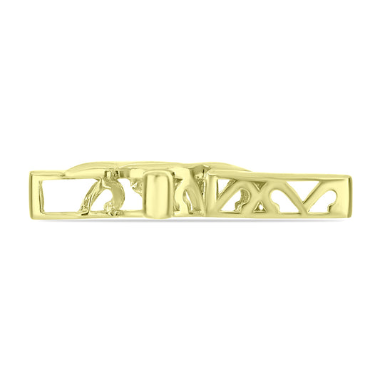 Goldplattierter Silberanhänger mit weißem Diamant