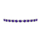 Silberarmband mit marokkanischem Amethyst und weißem Topas