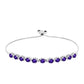 Silberarmband mit marokkanischem Amethyst und weißem Topas