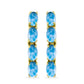 Goldplattierte Silberohrringe mit Larimar