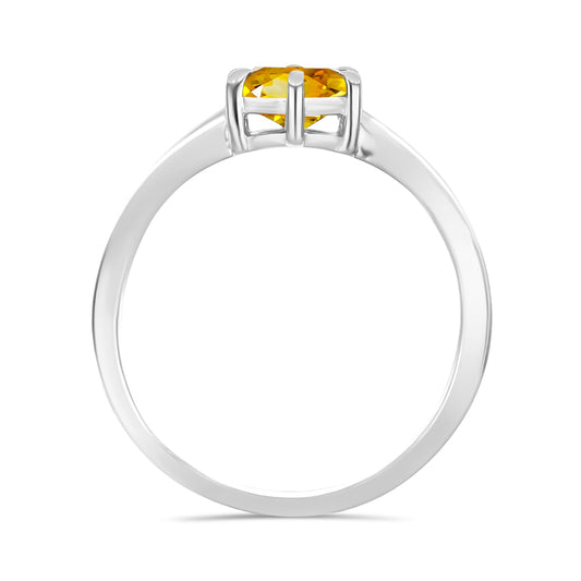 Silberring mit goldfarbenem Rio Zitrin