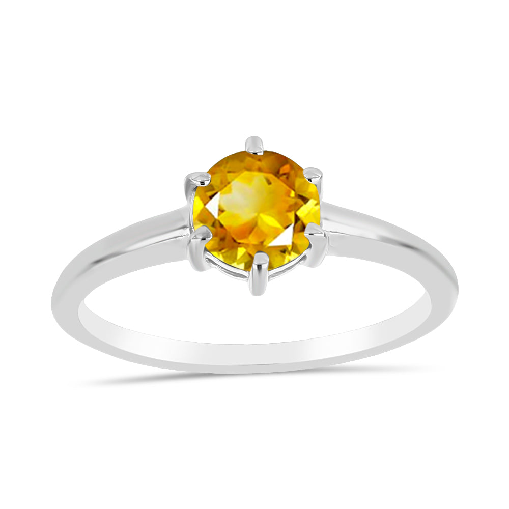 Silberring mit goldfarbenem Rio Zitrin