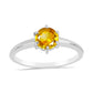 Silberring mit goldfarbenem Rio Zitrin