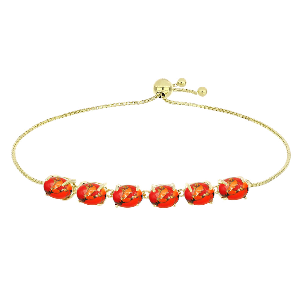 Goldplattiertes Silberarmband mit Mohave-Türkis 1 