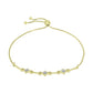 Goldplattiertes Silberarmband mit weißem Diamant