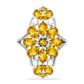 Silberring mit goldfarbenem Rio Zitrin